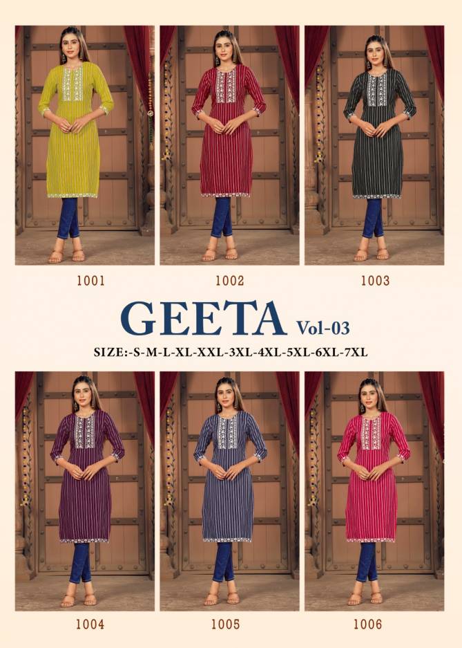 Banwarey Geeta V 3 Designer Plus Size Kurtis Catalog